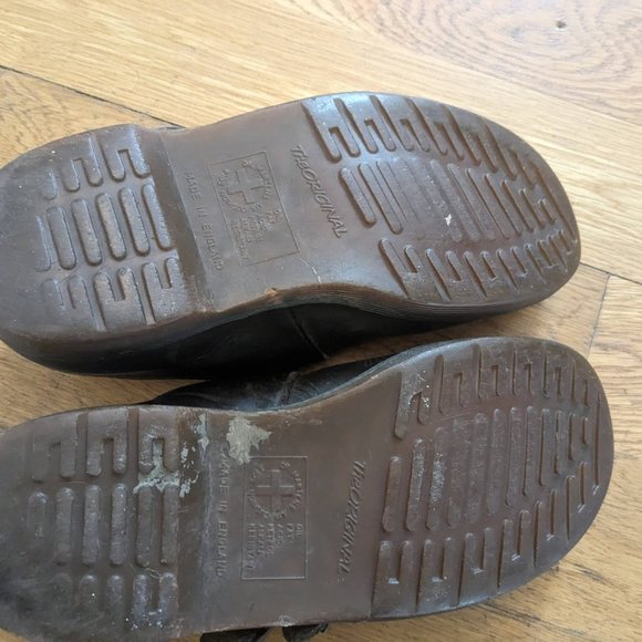 Vintage Dr Martens 90s Mary Janes Club Sole Black Buckle Made in England 8065 - Picture 4 of 4